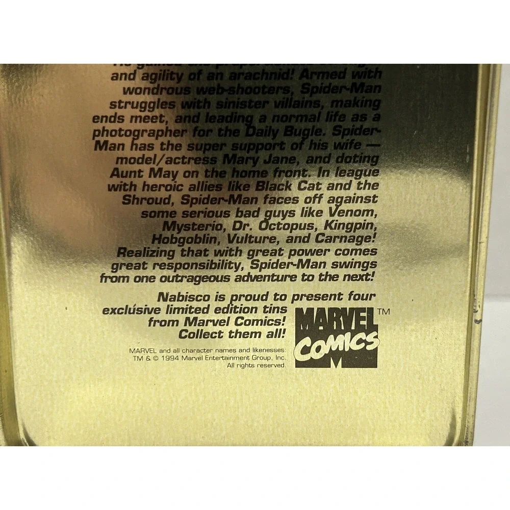 Marvel Comics Spiderman‎ Nabisco Collector Mini Tin 1994